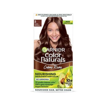 Picture of Garnier Color Naturals Cream Hair Color Light Brown (5) 70ml + 60gm