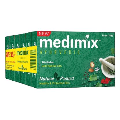 Picture of Medimix Ayurvedic 18 Herbs Classic Soap 75gm (Buy 5 Get 1 Free)
