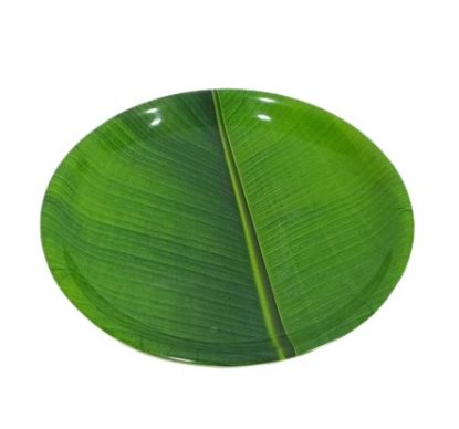 Picture of Wood & Kemp Melamine Green Banana Leaf Thali - 1pc