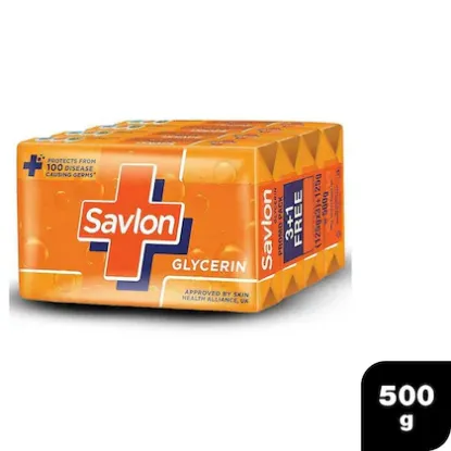 Picture of Savlon Glycerin Soap 125gm (Buy 3 Get 1 Free)