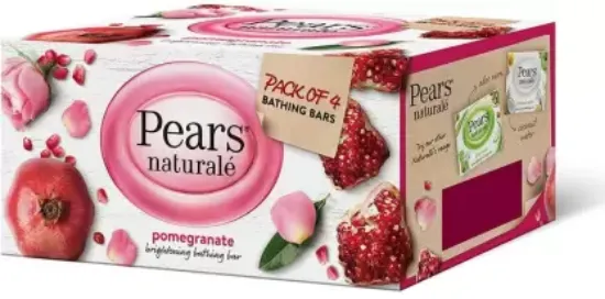 Picture of Pears Natural Pomegranate Brightening Bathing Soap 4X125gm