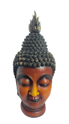 Picture of Buddha Face Brown Fiber Murti B005 