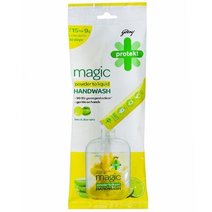 Picture of Godrej Protekt Magic Powder Handwash Lime & Aloe Vera 9gm