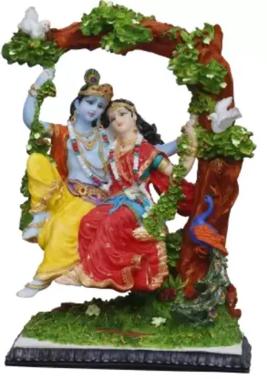 Picture of Radha Krishna On Swing Fiber Murti No1