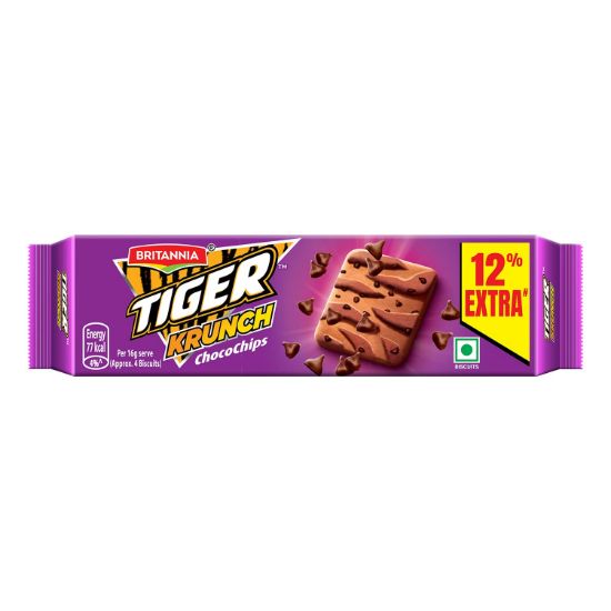 Picture of Britannia Tiger Krunch Chocochips Cookies, 63gm