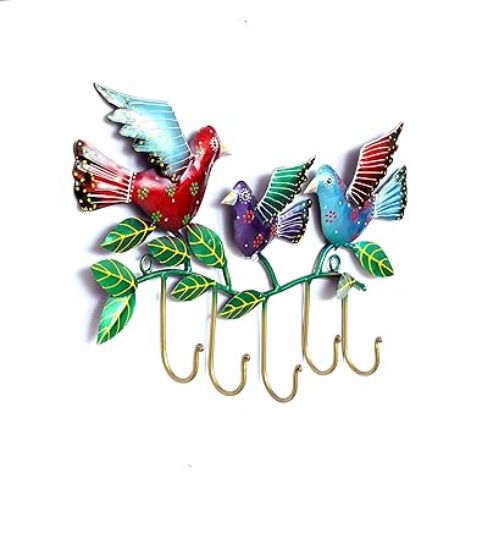 Picture of Craft Tree Iron Sparrow Key Holder in Multicolour