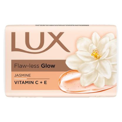 Picture of Lux Flaw-less Glow Bathing Soap infused with Vitamin C & E | For Superior Glow | 150g x 3