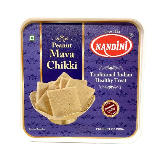 Picture of Nandini Traditional Indian Healthy Treat Peanut Mava Chikki 500gm