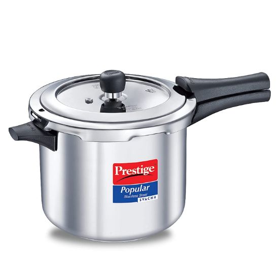 Picture of Prestige Popular Svachh Stainless Steel Outer Lid Pressure Cooker  5ltr