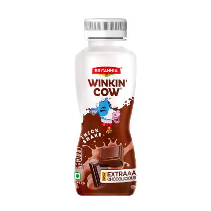 Picture of Britannia Winkin Cow Thick Milk Shake Chocolate Pet Bottle 180ml