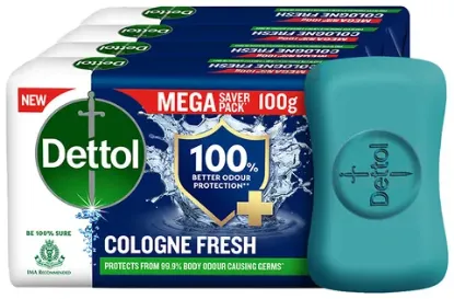Picture of Dettol Cologne Fresh Bathing Soap 4X100gm
