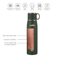 Picture of Cello Duro Tuff Steel Duro Cupstyle Stainless Steel Flask Bottle 750 ml ( Assorted Color )