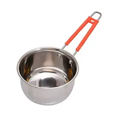 Picture of  Stainless Steel Sauce Pan Tea Chaidan with Plastic Handle Care for Cooking 1ltr