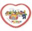 Picture of Noddy Heart Shaped Melamine Kids Plate 10 cm Multicolour