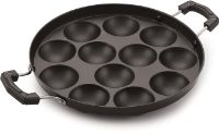 Picture of Non-Stick 12 Cavity Grill Appam Patra With Stainless Steel Lid Appam Multicolor