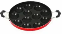 Picture of Non-Stick 12 Cavity Grill Appam Patra With Stainless Steel Lid Appam Multicolor