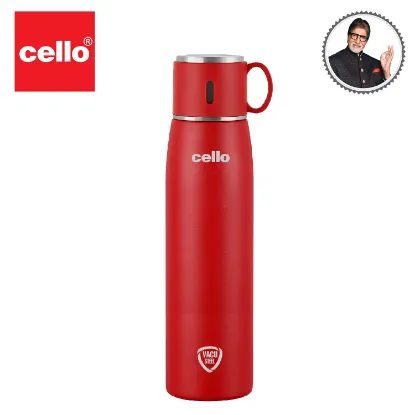 Picture of Cello Duro Tuff Steel  Duro Cup Style Flask, Vacusteel Water Bottle 1000ml Multicolor