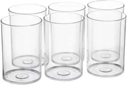Picture of Apex  Every Day Glass Set Water Juice Glass  250 ml Plastic Clear ( pack of 6 )
