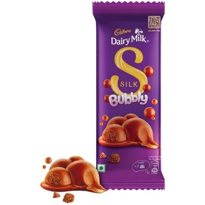 Picture of Cadbury Dairy Milk Silk Bubbly Chocolate Bar, 120 gm