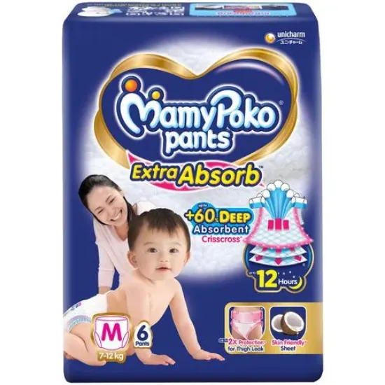 Picture of MamyPoko Extra Absorb Diaper Pants M-6 Pants ( 7~12kg)
