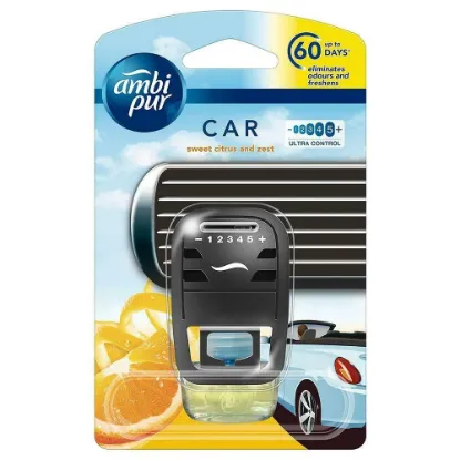 Picture of Ambi Pur Ultra Control Sweet Citrus & Zest Car Freshener Diffuser + Refill 7.5 ml