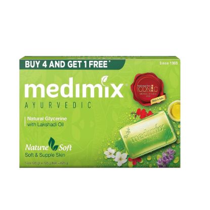 Picture of Medimix Natural Glycerine & Lakshadi Oil Soap 125 g (Buy 4 Get 2x100g Free)