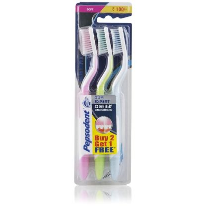 Picture of Pepsodent Adult Gum Expert Manual Tooth Brush - Soft Buy 2 Get 1Free