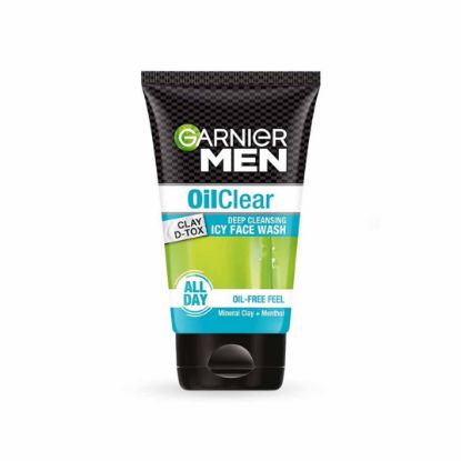 Picture of Garnier Men Oil Clear Deep Cleansing Clay D-Tox Icy Face Wash 100 g