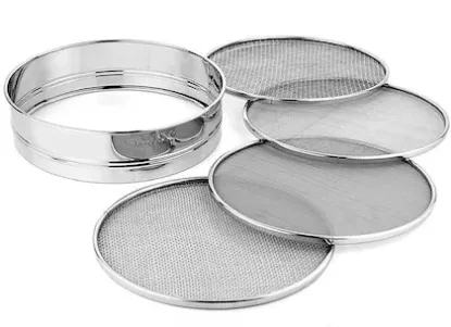 Picture of Stainless Steel Single 4 in 1 Atta Chalni Set and (MultiColour, Pack of 1)
