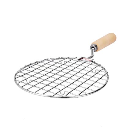 Picture of Stainless Steel Square Papad Jali/Roti Roast Grill/Papad Roast Grill with Handle