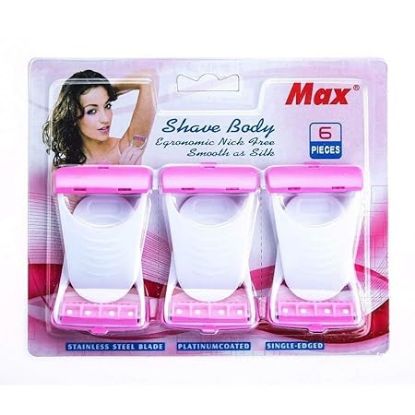 Picture of Max Balaan'S Beauty Bazaar 6 in 1 Hair Removal Razor For Women pack of 6