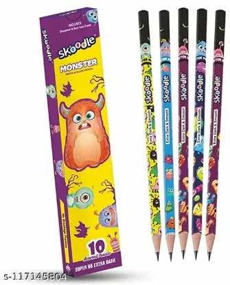 Picture of Skoodle Monster Paper Rolled Pancil 10 Assorted Pancil 