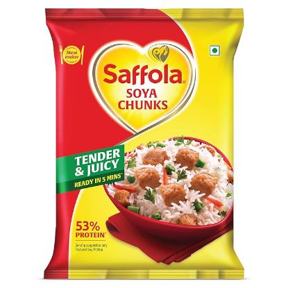 Picture of Saffola Soya Chunks Tender & Juicy, 53% Protein 1kg