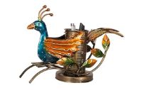 Picture of  Handpainted Metal Peacock pen holder/stand For- Pen Pencil Stand for study table Office Home decor.