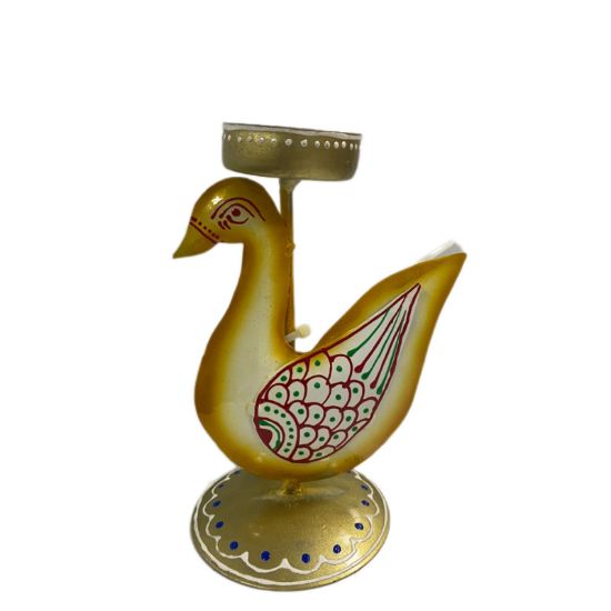 Picture of Hand-painted Peacock T Light Holder