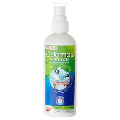 Picture of Odomos Naturals Mosquito Repellent Spray with Aloe Vera + Citronella 100 ml