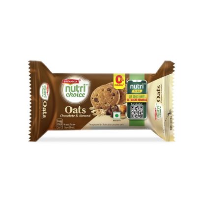 Picture of Britannia Nutri Choice Oats Chocolate & Almond Biscuits 75gm