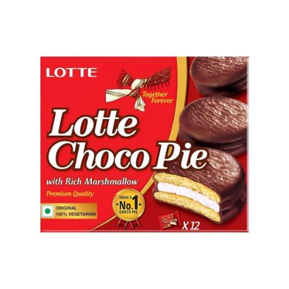 Picture of Lotte Choco Pie With Rich Marsmallow (Pack of 12), 336g