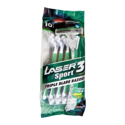 Picture of Laser 3 Sport Triple Blade Menthol Razor 10 Pc