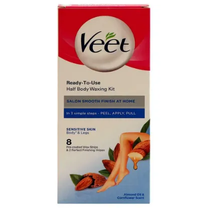 Picture of Veet Ready To Use Sensitive Skin Half Body Waxing Kit 8N