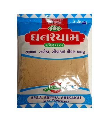 Picture of Ghanshyam Amla, Aritah , Shikakai Mix Powder 100gm