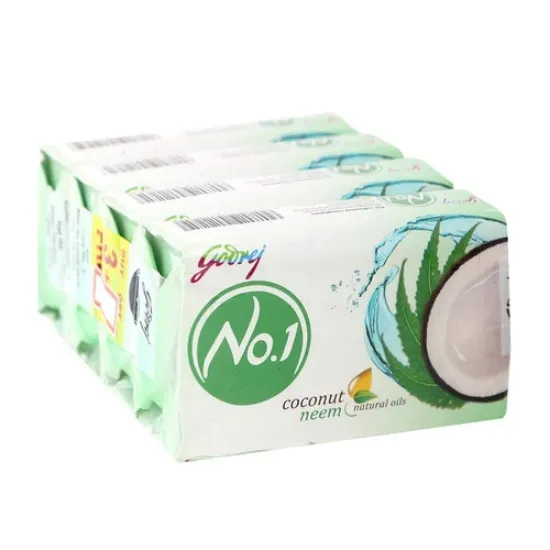 Picture of Godrej No.1 Coconut and Neem Soap 150g , Pack of 4