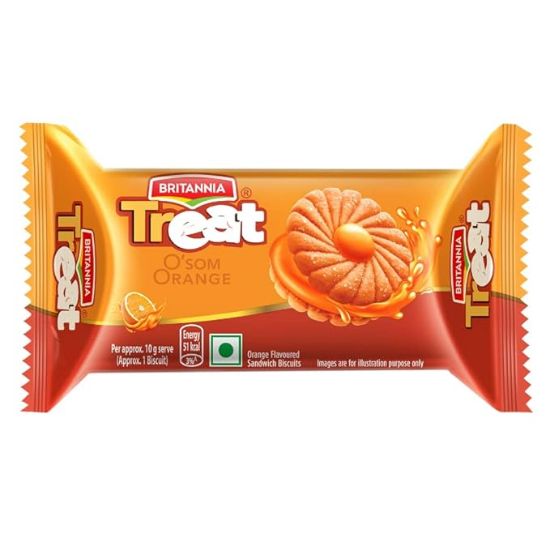 Picture of Britannia Treat Orange Creme Biscuits 50g