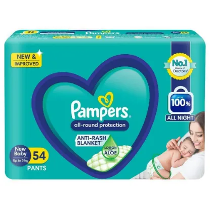 Picture of Pampers New Baby All-Round Protection Pants 54 count (Up to 5 kg)