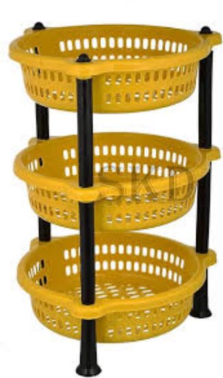 Picture of Premium Plastic 3 Steps Kitchen Stand Rack Basket