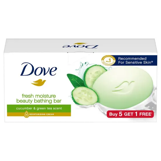 Picture of Dove Go Fresh Moisture Bathing Bar 75gm ( Buy 5 Get 1 Free )