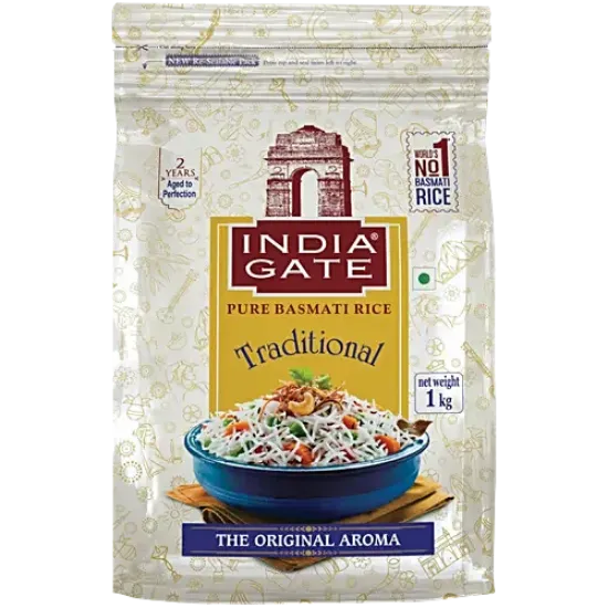 Picture of India Gate Traditional Pure Basmati Rice, 1 kg