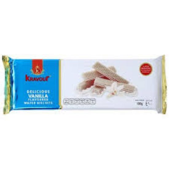 Picture of Kravour Delicious Vanilla Flavoured Wafer biscuits 100gm