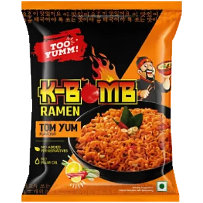 Picture of  Too Yumm! K-Bomb Ramen Tom Yum Instant Noodles, 80 g