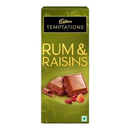 Picture of Cadbury Temptations Rum & Raisins Premium Chocolate Bar, 72